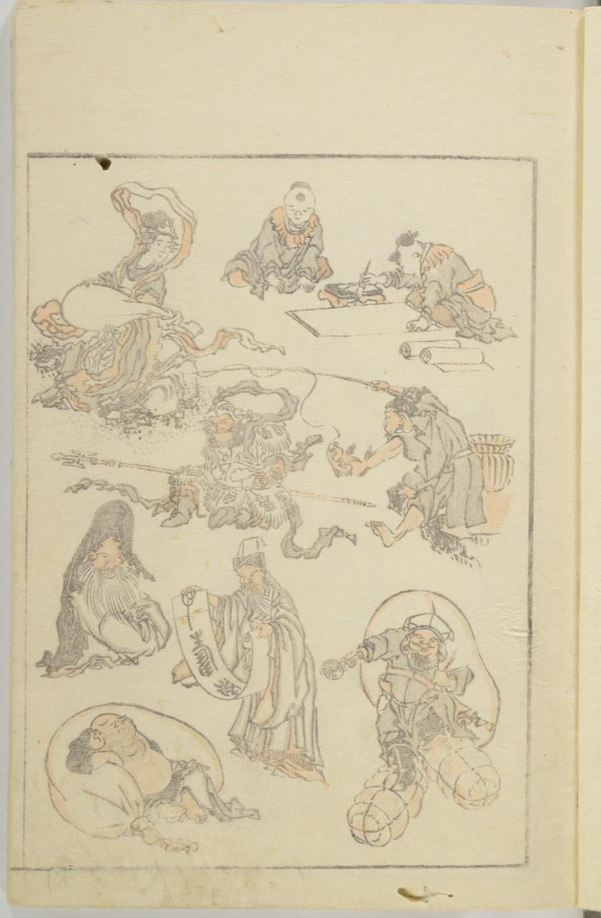 葛飾北斎『北斎漫画 初編』画像4 部分3