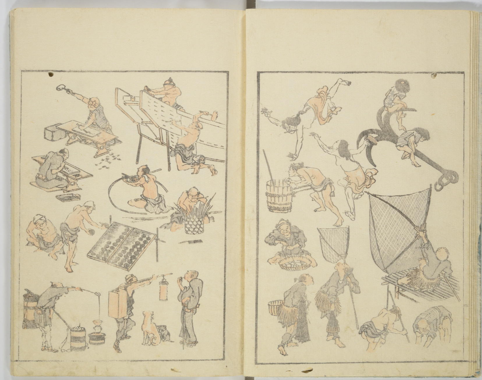 葛飾北斎『北斎漫画 初編』画像7 部分1
