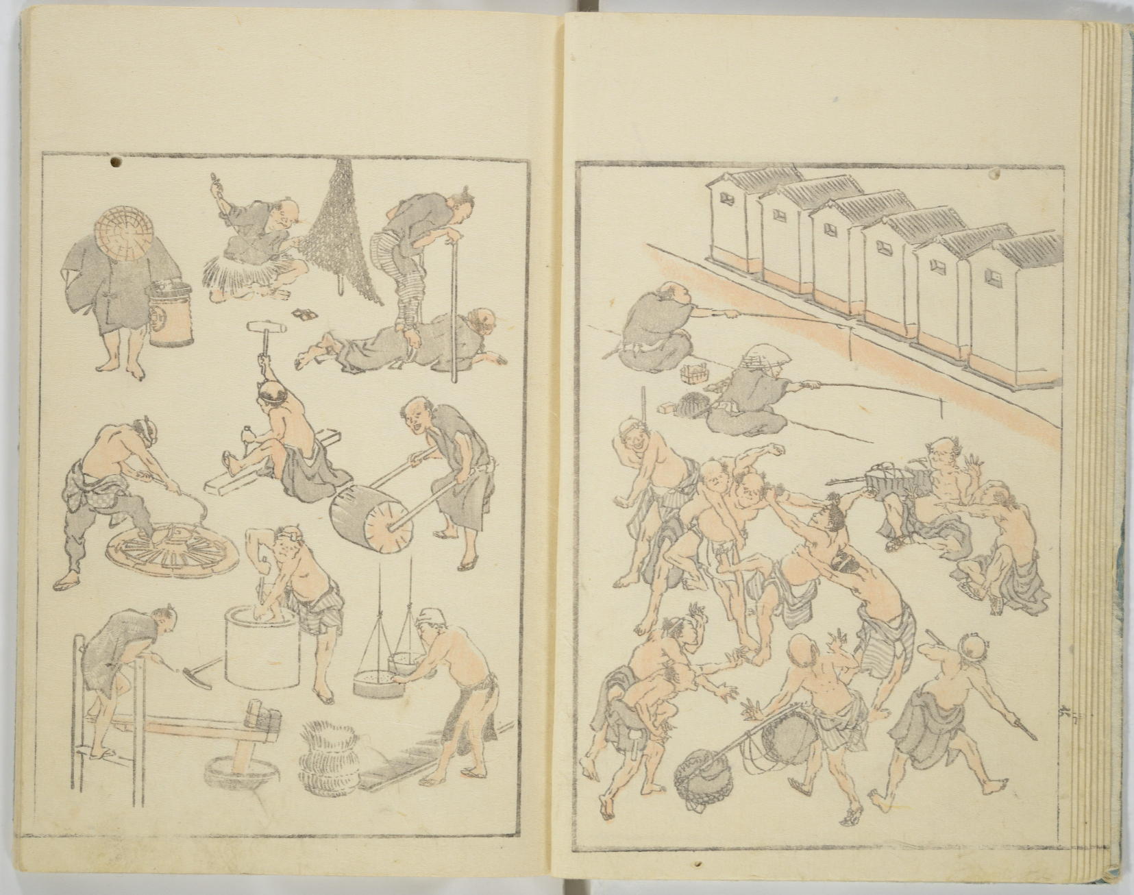 葛飾北斎『北斎漫画 初編』画像9 部分1